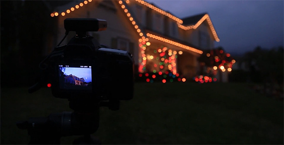 camera settings for shooting christmas lights