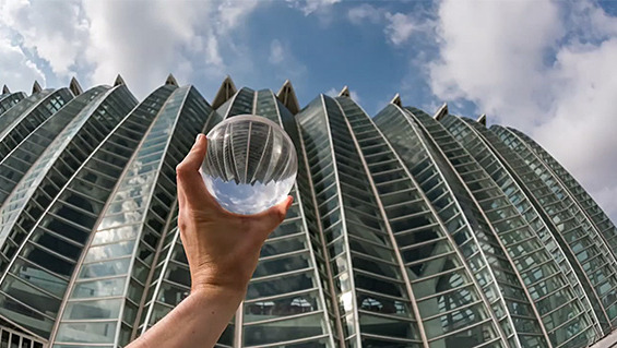 photography through glass ball