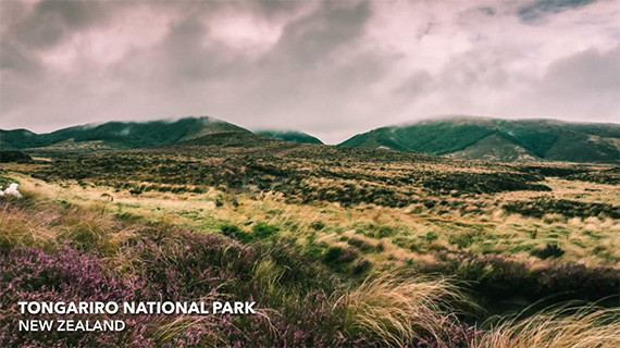 a screengrab showing the Tongariro National Park New Zealand