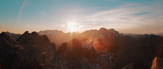 sunrise over mountains