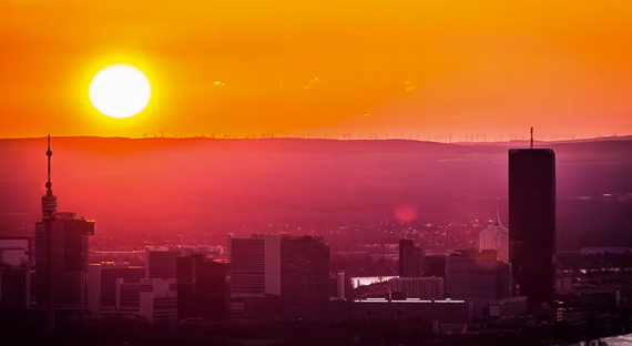 pink and orange sunset