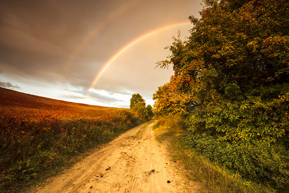 stormy skies rainbow photography