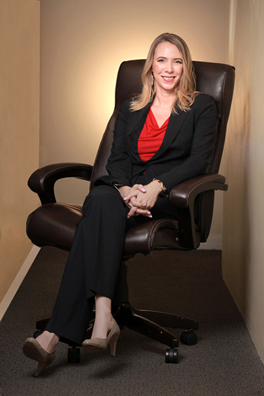 business woman portrait in office chair