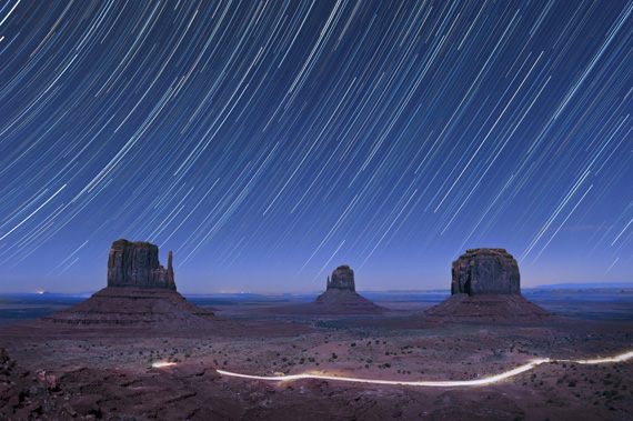 star trail landscape