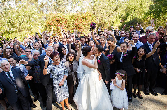 group shot at wedding