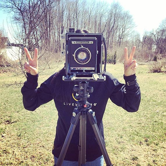 photographer using tripod