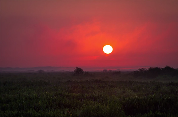 sunset with reverse graduated filter