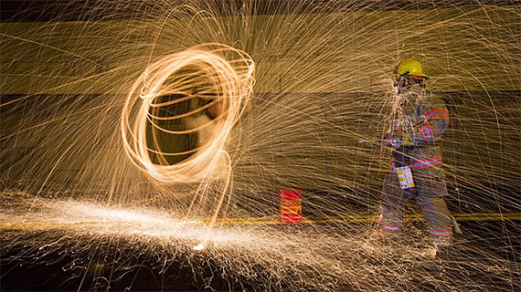 long exposure light painting photo