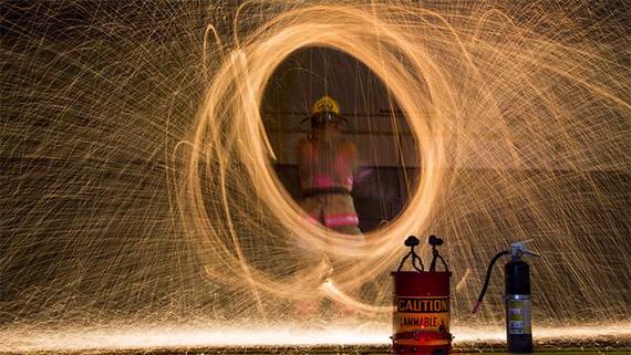 long exposure steel wool