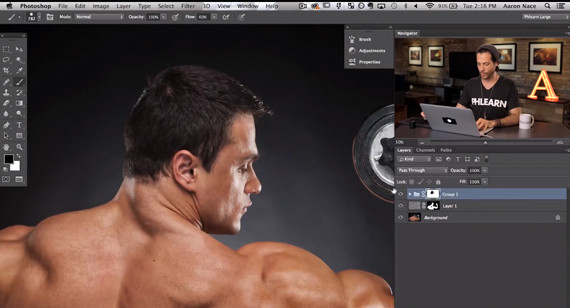 grouping layers in photoshop