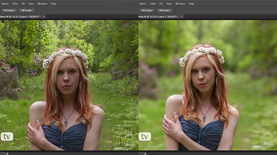 Background compression in photography