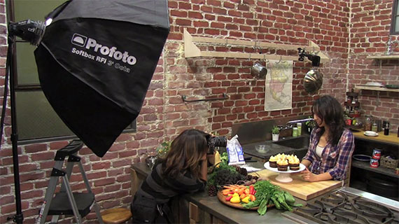 Portrait photos in the kitchen