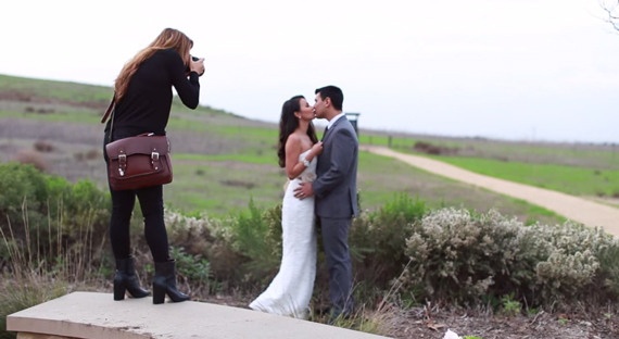 wedding photographer on a shoot