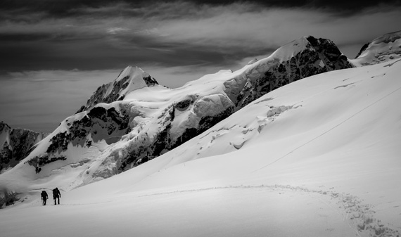 black white snow mountain