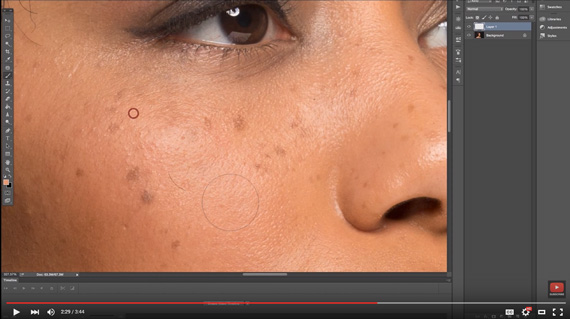 retouching skin in photoshop