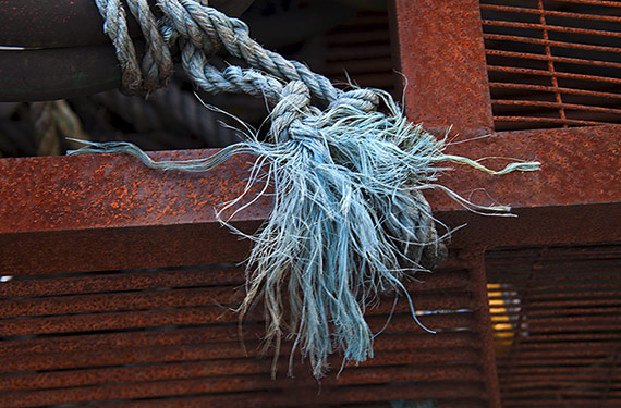 frayed rope still life photo