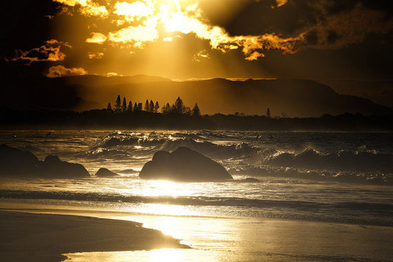 sunset beach landscape