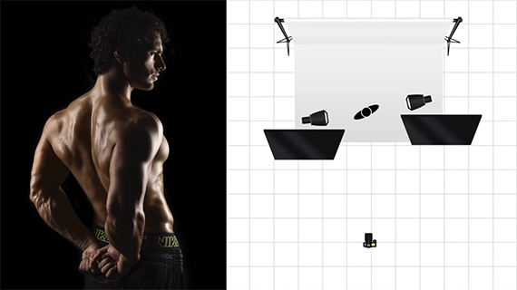 cross lighting for photographing athletes