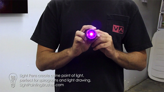 Light pen for making spirographs