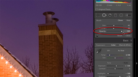 Fix holiday lights using Lightroom