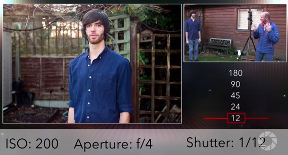 adjust ambient light low shutter speed