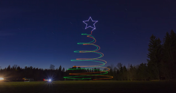 drone painting long exposure photography