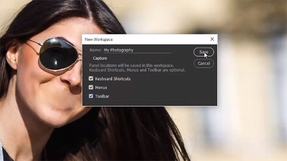 creating custom workspace in photoshop