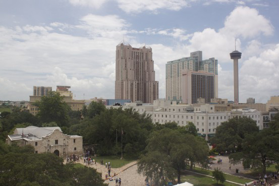 alamo and sa skyline