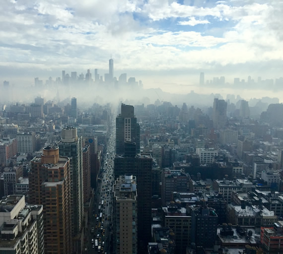 aerial city view