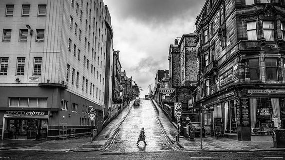 rainy cityscape