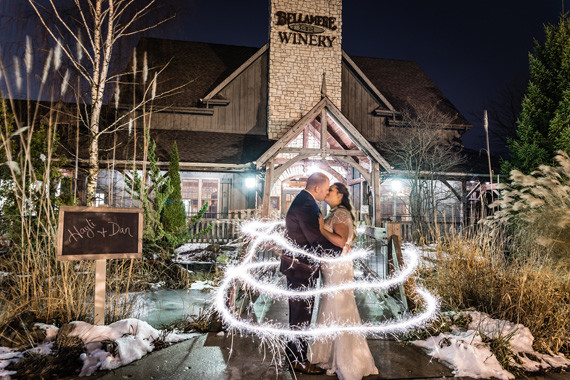 long exposure wedding photo