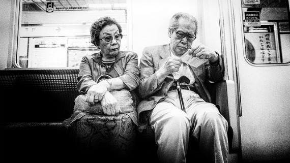 tokio, tokyo, old, grandpa, grandma, underground, metro