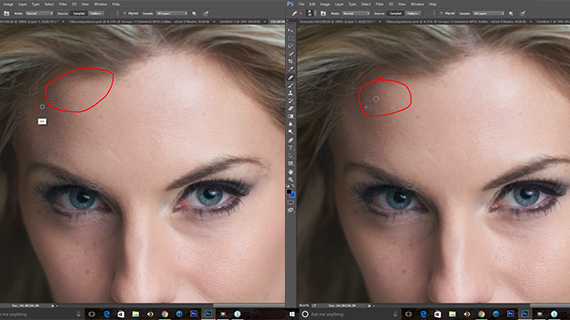 skin retouching using photoshop