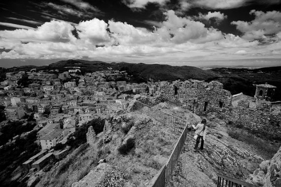 black, white, contrast, sky, italy