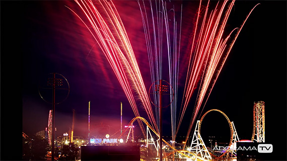 long exposure fireworks photo