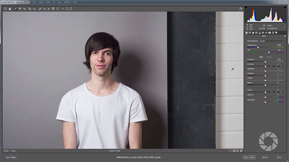 using a white background for color balancing