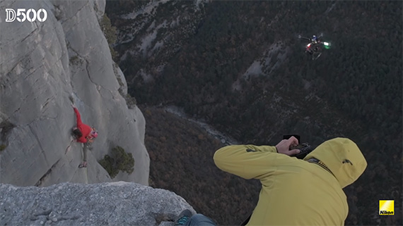 gorge climbing drone photography