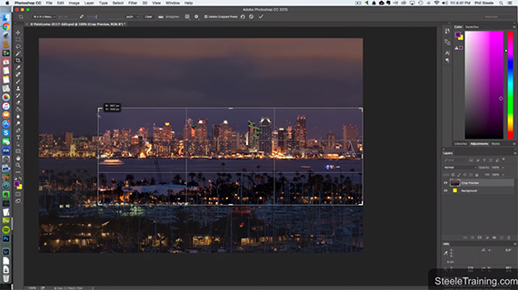 Resizing an image in Photoshop