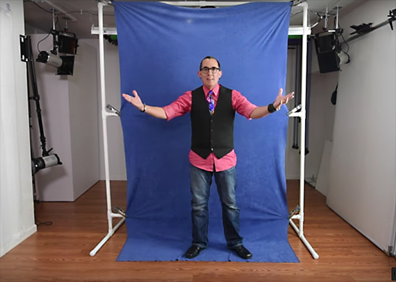 DIY portable backdrop stand