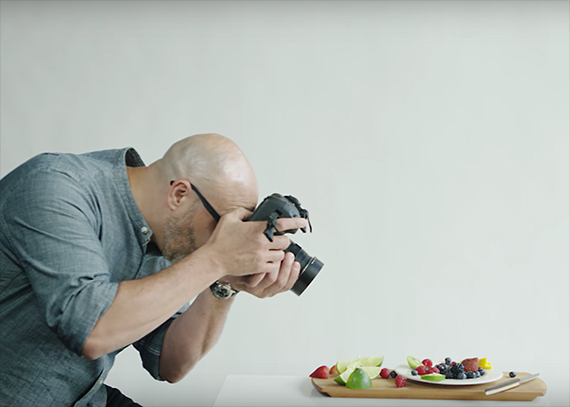 Food photography set up