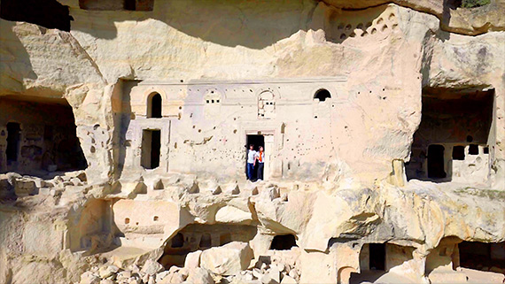 Tourists in Turkish ruins