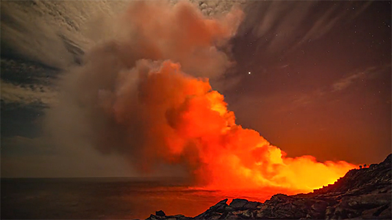 lava flow ocean entry photo