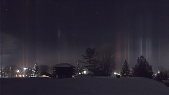 frozen air light beams