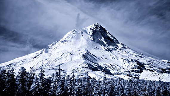 blue-infrared mountaintop