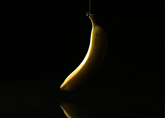 banana with rim light