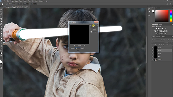 how to create a light saber in photoshop