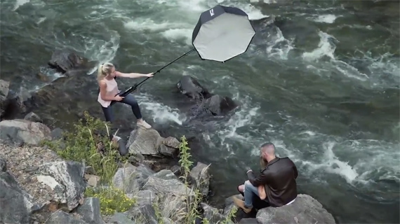 How to light next to a raging river