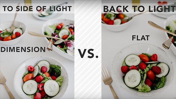 dimensional vs. flat light