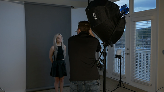 three different looks with one backdrop