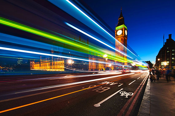 light trails london city photography